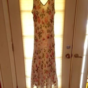 Maxi beaded floral dress